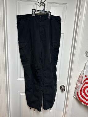 Genuine Gear Men's Tactical BDU Combat Cargo Trousers Black  Large Regular